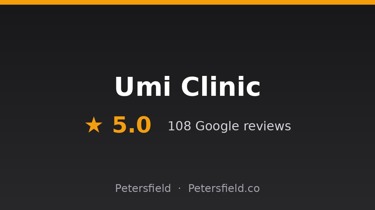 Umi Clinic, Petersfield: 5.0 stars on Google