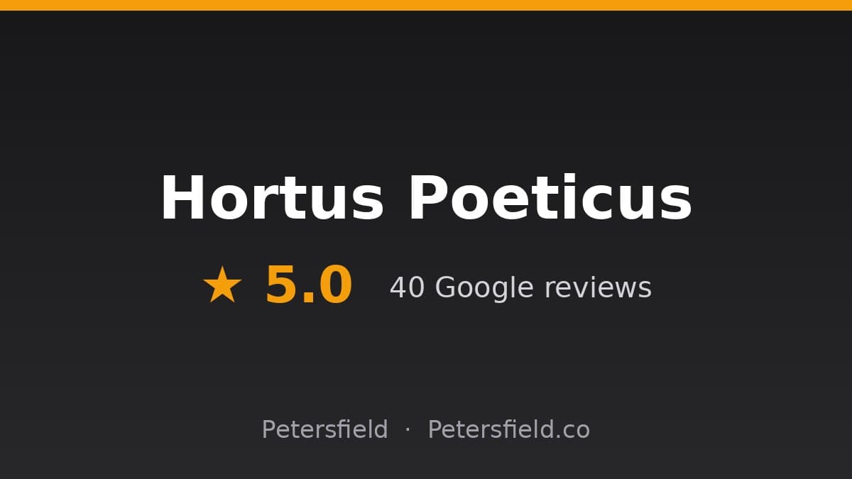 Hortus Poeticus, Petersfield: 5.0 stars on Google