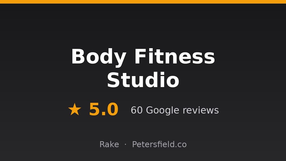 Body Fitness Studio, Rake: 5.0 stars on Google