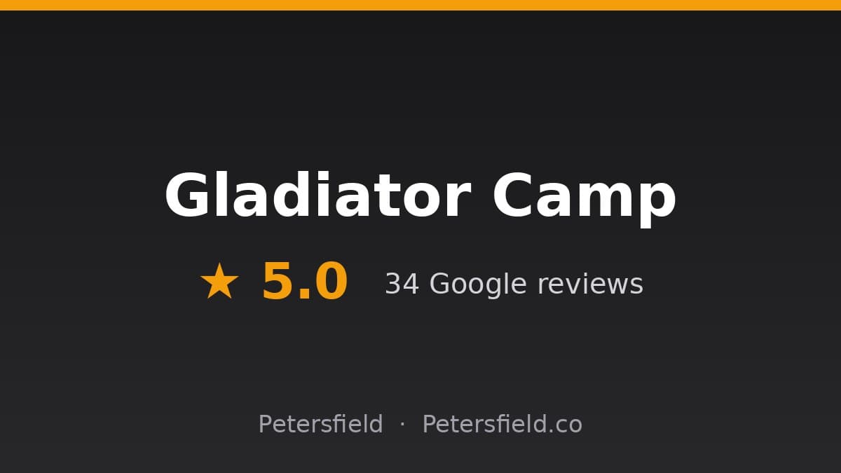 Gladiator Camp, Petersfield: 5.0 stars on Google