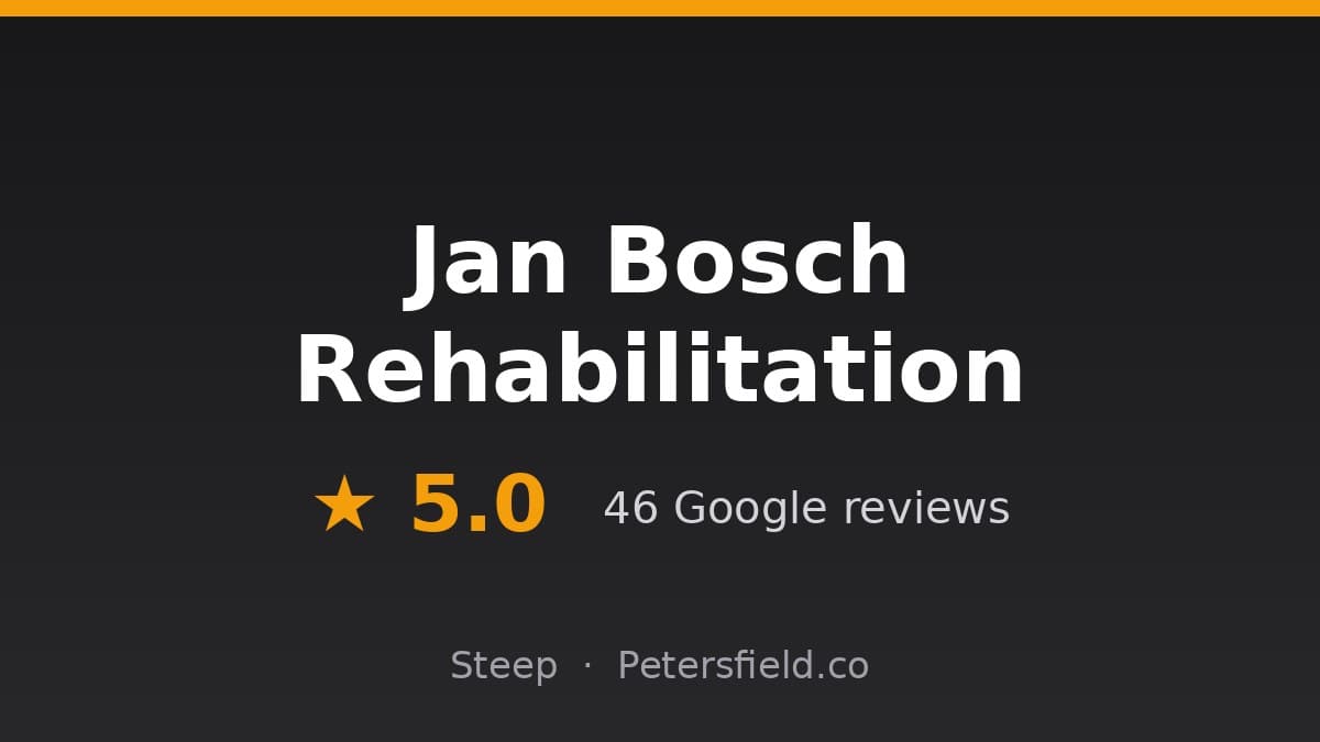 Jan Bosch Rehabilitation, Steep: 5.0 stars on Google