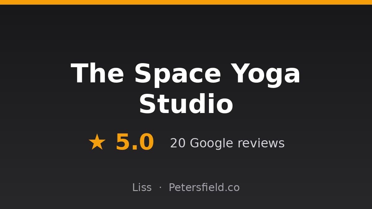 The Space Yoga Studio, Liss: 5.0 stars on Google