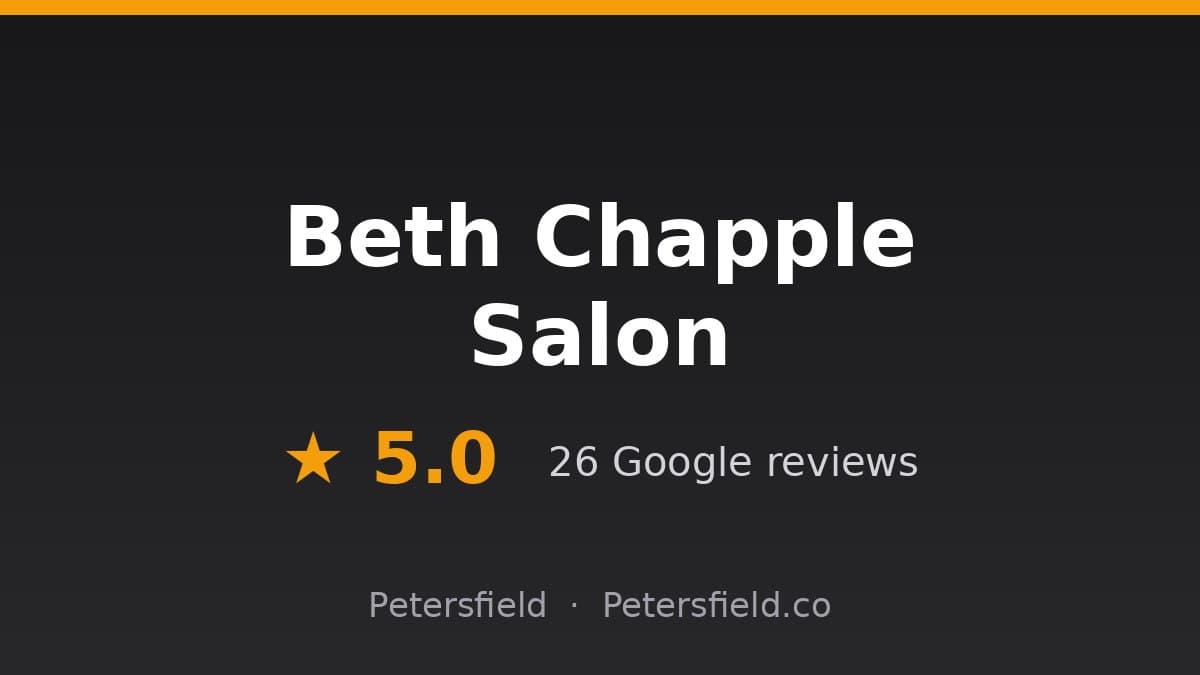 Beth Chapple Salon, Petersfield: 5.0 stars on Google
