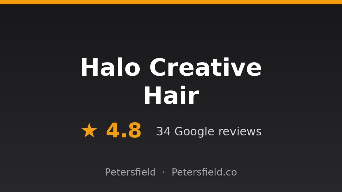 Halo Creative Hair, Petersfield: 4.8 stars on Google