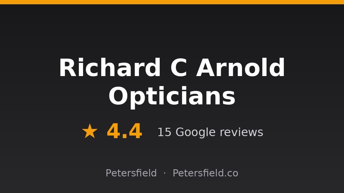 Richard C Arnold Opticians, Petersfield: 4.4 stars on Google