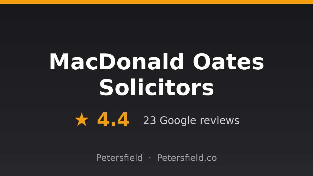 MacDonald Oates Solicitors, Petersfield: 4.4 stars on Google
