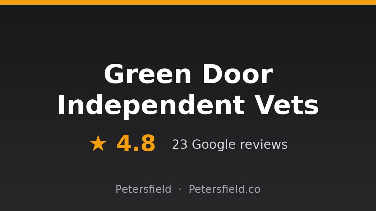 Green Door Independent Vets, Petersfield: 4.8 stars on Google